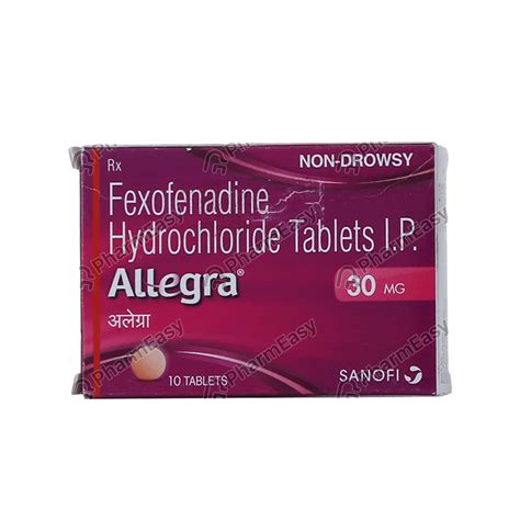 Allegra 30 Mg Tablet 10 Uses Side Effects Price And Dosage Pharmeasy