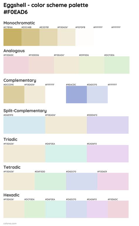Eggshell Color Palettes And Color Scheme Combinations Colorxs Com