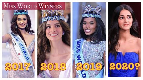 Miss World Winners List Last 20 Years 1999 2019 Ananya Panday In