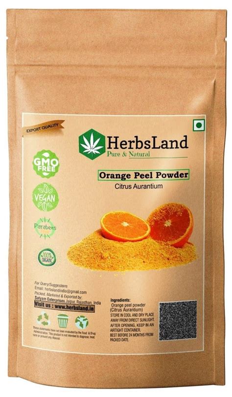 Citrus Aurantium Herbsland Orange Peel Powder Packaging Size 200 G At