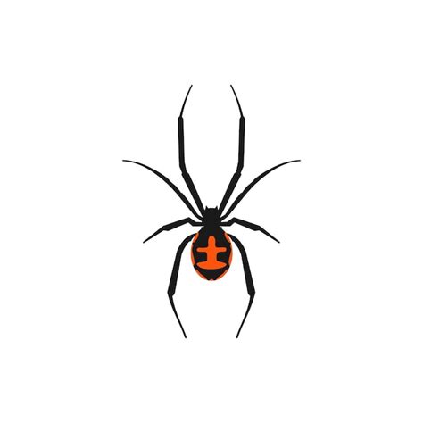 Black Widow Spider Logo Design Premium Vektor