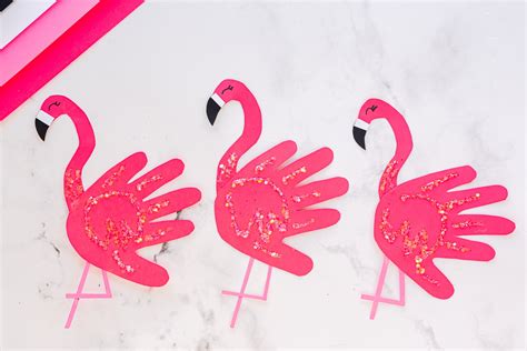 Handprint Flamingo Made To Be A Momma