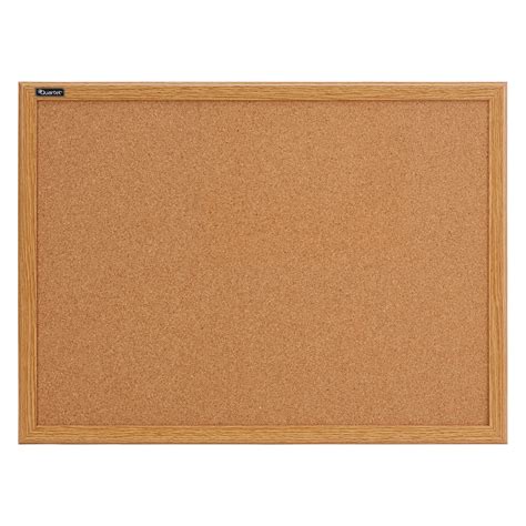 Quartet Cork Bulletin Board 24 X 18 Oak Finish Frame 85212
