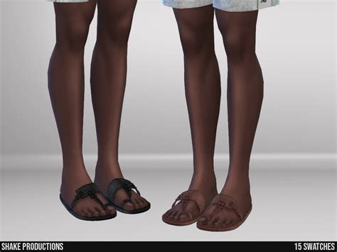 The Sims Resource 953 Leather Sandals Male