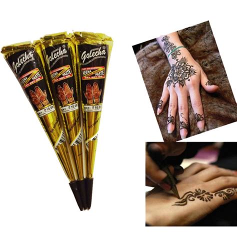 Henna Cones Indian Henna Tattoo Paste For Temporary Tattoo Body Art