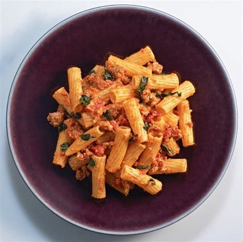 Tubular Pasta With Sausage And Ricotta From The Classic Pasta Cookbook
