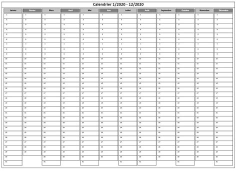 Imprimable Modèle Calendrier 2020 Excel Modifiable The Imprimer