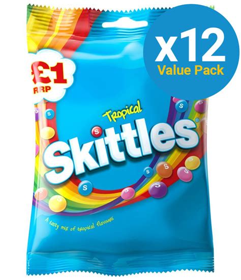 Skittles Tropical Pouch 125g X 12pk At Mighty Ape Nz