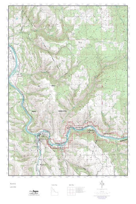 Mytopo Kooskia Idaho Usgs Quad Topo Map