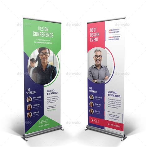 Conference And Event Roll Up Banners Banner Event Colorful Prints