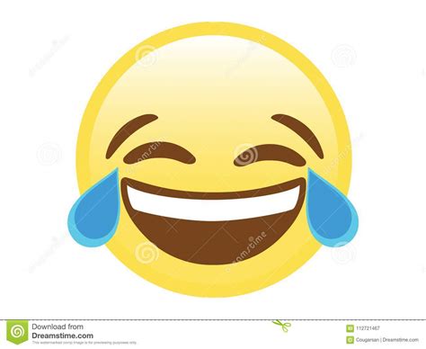 Isolated Yellow Vector Yellow Laugh And Crying Tear Flat Icon Stock ...