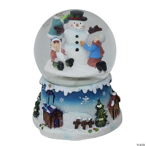 Northlight 575 Children Building Snowman Musical Christmas Snow Globe