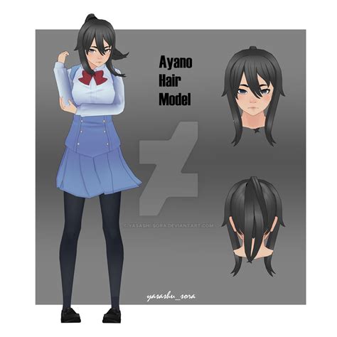 Ayano Hair Model By Yasashi Sora On Deviantart