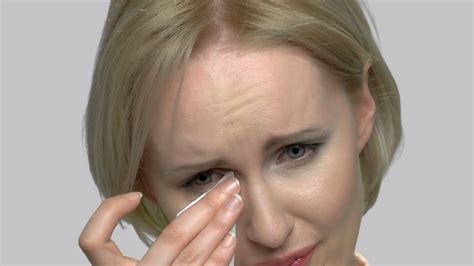 Sad Crying Woman Wiping Away Her Tears Stock Photo Dmyrto Z My Xxx