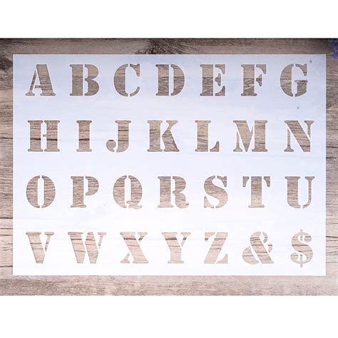 A4 Size Diy Craft Letter Alphabet Stencil For Wall Painting