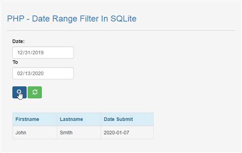 Could you make sure that your graphics card drivers are up to date? PHP - Date Range Filter In SQLite | Free Source Code ...