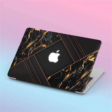 Macbook Case Black Marble Macbook Pro 13 M1 Cover Mac Air 13 Etsy