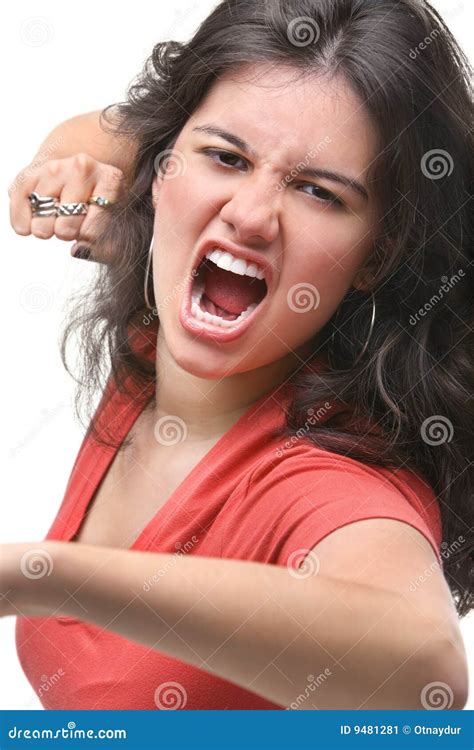 Young Female Expressing Her Anger Stock Image Image Of Background