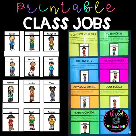 Printable Class Jobs • Teacha