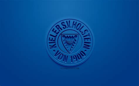 Holstein kiel pin wappen klein. Download wallpapers Holstein Kiel, creative 3D logo, blue ...