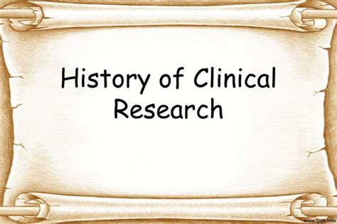 History Of Clinicalresearch 2 Ppt