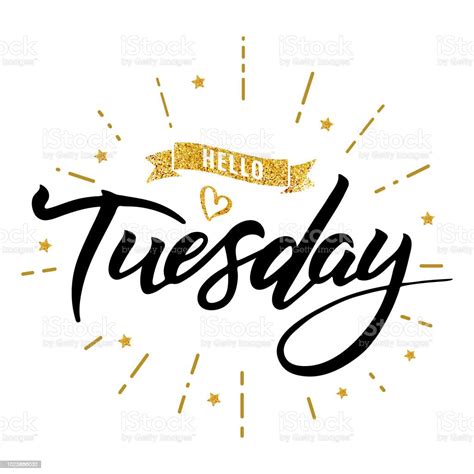 Hello Tuesday Stock Illustration - Download Image Now - iStock