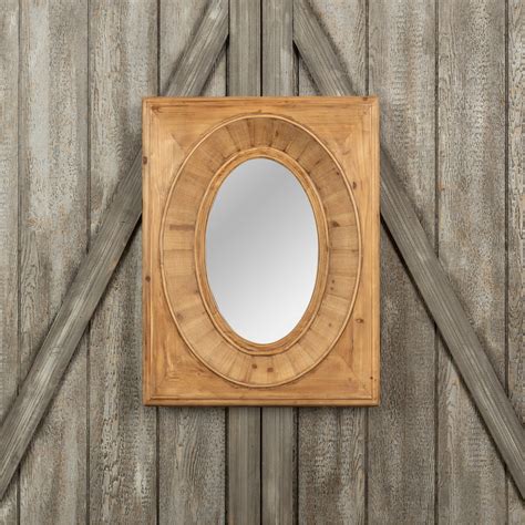 34 Wood Frame Oval Mirror Ragon House