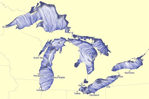 Great Lakes Currents Map Flowingdata