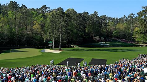 Masters Champion Tiger Woods Hits His Tee Shot On No 12 During Tuesday