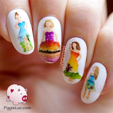 Piggieluv Landscape Dresses Nail Art