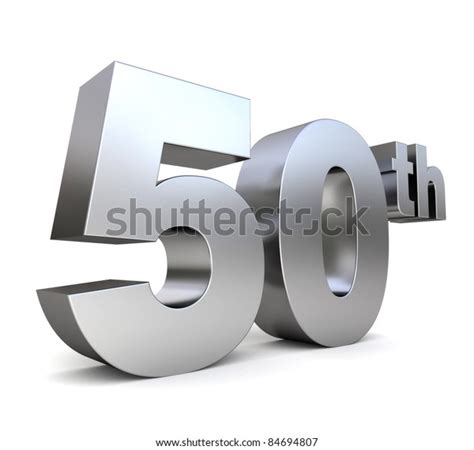 3d Metal Anniversary Number 50th Stock Illustration 84694807 Shutterstock