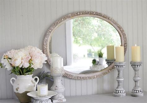 Buy frameless oval bathroom mirrors and get the best deals at the lowest prices on ebay! French Country Vanity Mirror Pink Oval Mirror Farmhouse ...