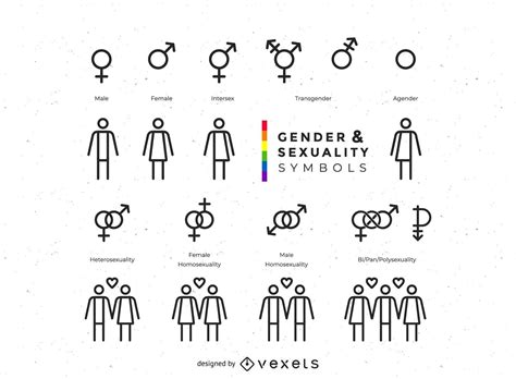 Descarga Vector De Colección De Símbolos De Género Y Sexualidad Free