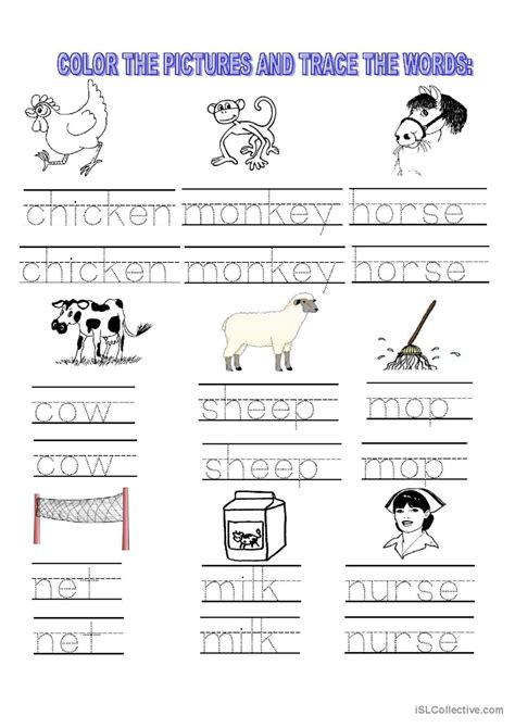 Trace And Color English Esl Worksheets Pdf And Doc