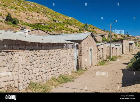 Poor Houses In Cabanaconde Village Peru Stock Photo Alamy