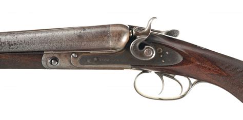Antique Parker Bros Side By Side Damascus Hammer Shotgun