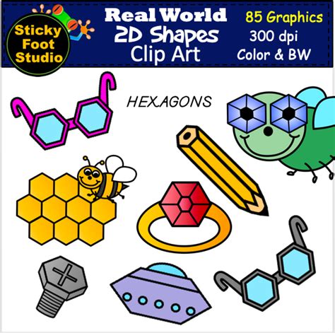 2d Real World Shapes Clip Art Made By Teachers