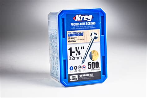 Kreg 6 X 1 14″ Pocket Hole Screws Fine Thread 500 Ct The