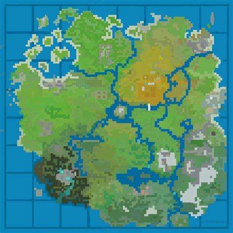 Pixel Art Of The Chapter 2 Map I Handmade Fortnitebr