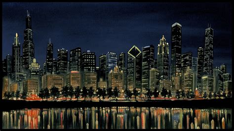 40 High Resolution Chicago Skyline Wallpaper Wallpapersafari