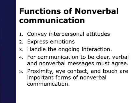 What Is Nonverbal Communication Principles Functions
