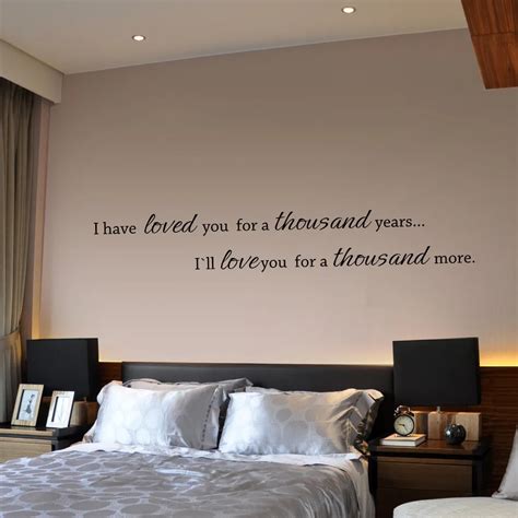 I Have Loved You A Thousand Years Couple Bedroom Wall Quote Anniversary Romantic Love You