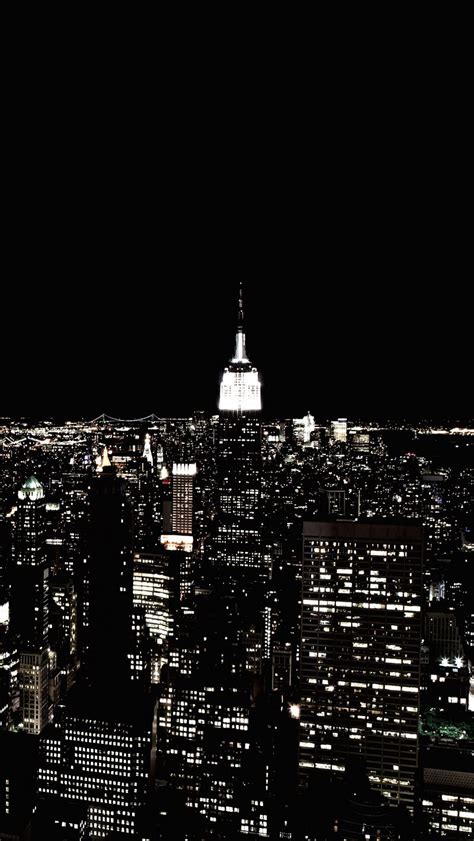 Download Wallpaper 800x1420 New York Night City Skyscraper City