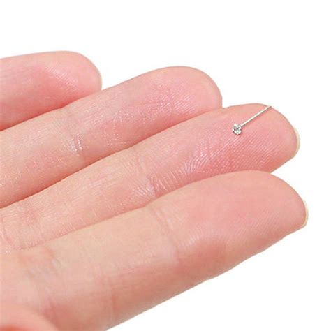 Teeny Tiny Mm Cz Sterling Silver Nose Stud Nose Ring Silver Etsy