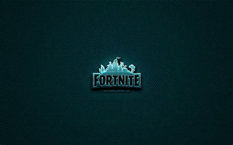 2k Free Download Fortnite Glitter Logo Creative Blue Metal