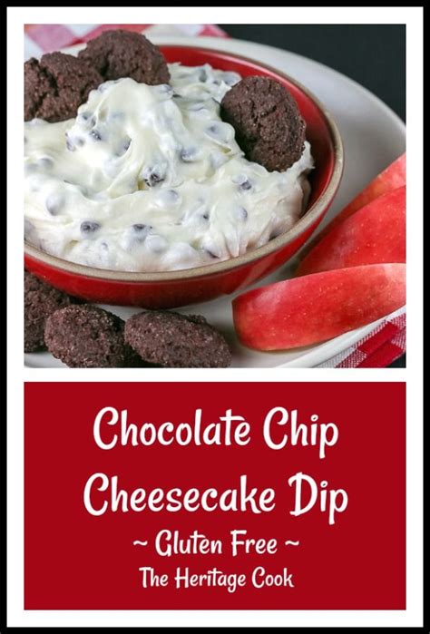 Chocolate Chip Cheesecake Dip Gluten Free • The Heritage Cook