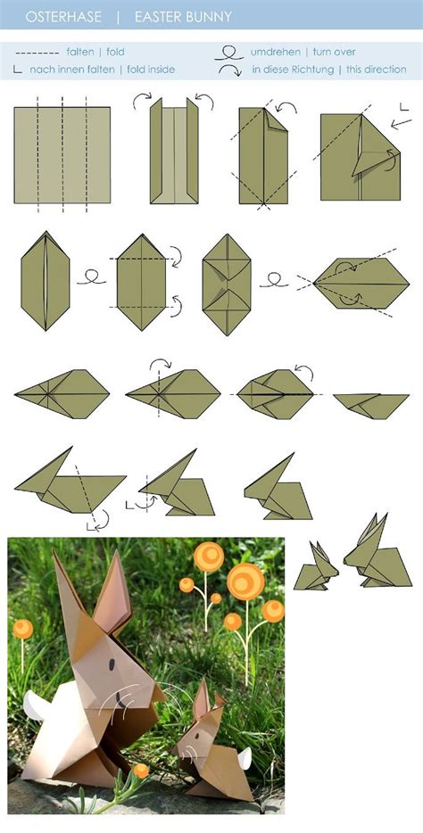 Origami Faltanleitung Hase - information online