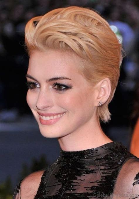 55 Fantastic Hairstyles Of Anne Hathaway Blonde Pixie Hair Really