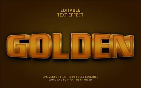 Premium Vector Golden Editable Text Effect