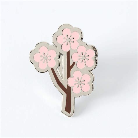 Cherry Blossom Branch Enamel Pin Punkypins